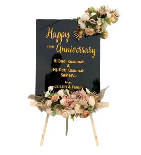 Papan Bunga Akrilik Kayu Agung