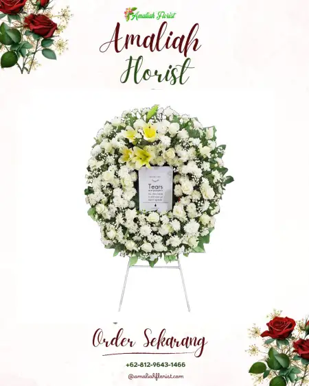 Krans Bunga Duka Kayu Agung